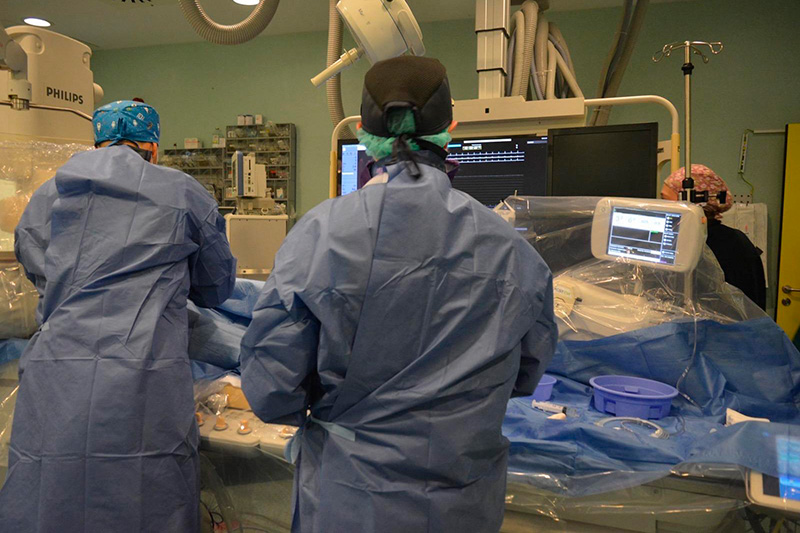 operación aneurisma coronario gigante complejo